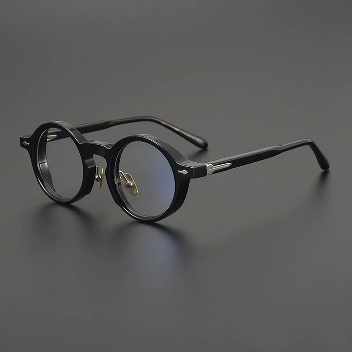 Gatenac Unisex Full Rim Round Thick Acetate Eyeglasses Gxyj2260
