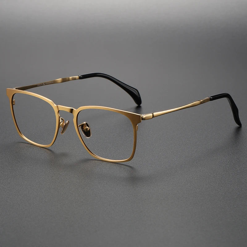 Muzz Women's Full Rim Square Brow Line Titanium Eyeglasses 18008