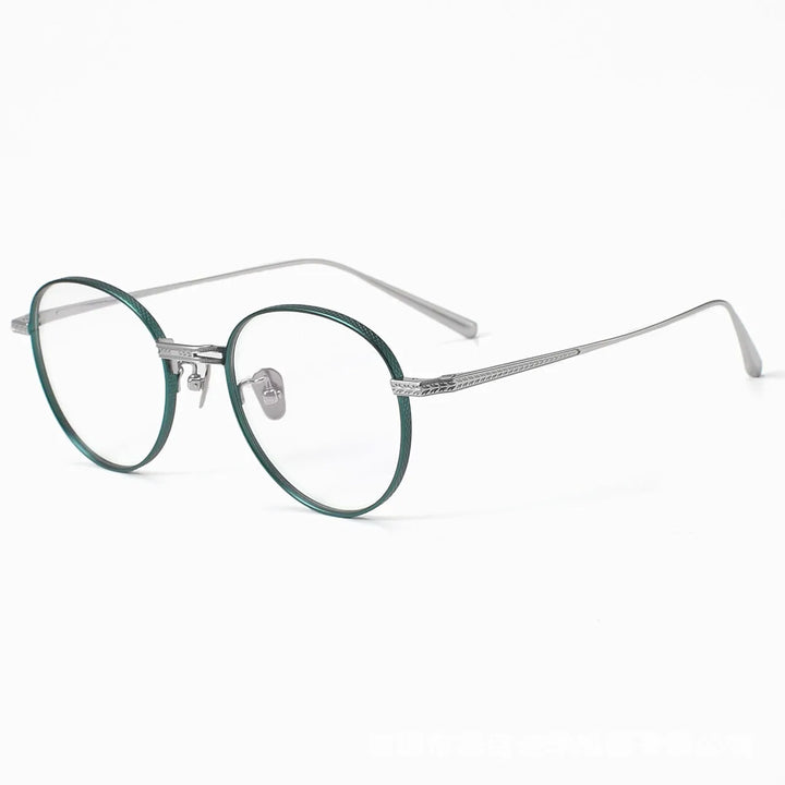 Hewei Women's Full Rim Oval Square Titanium Eyeglasses 34137 Full Rim Hewei C2 CHINA