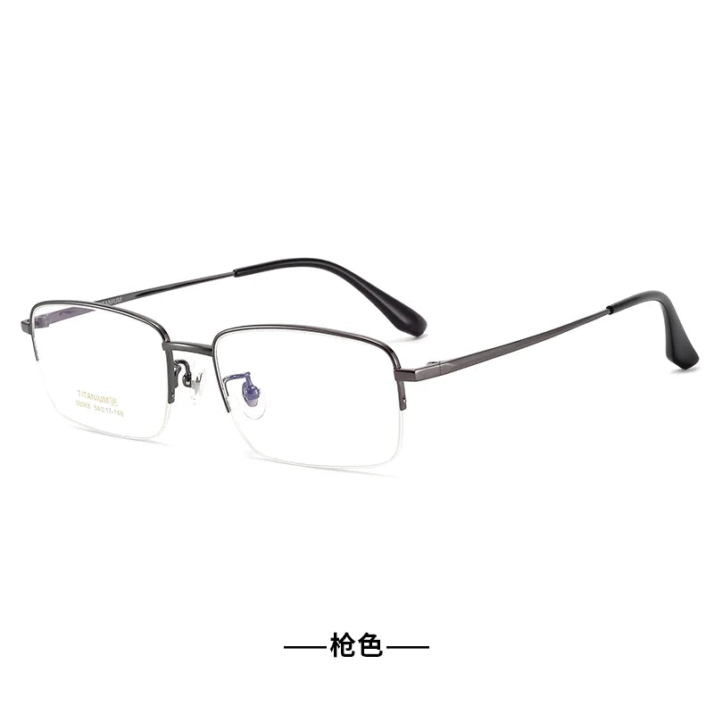 Bclear Women's Semi Rim Polygon Square Titanium Eyeglasses 886568