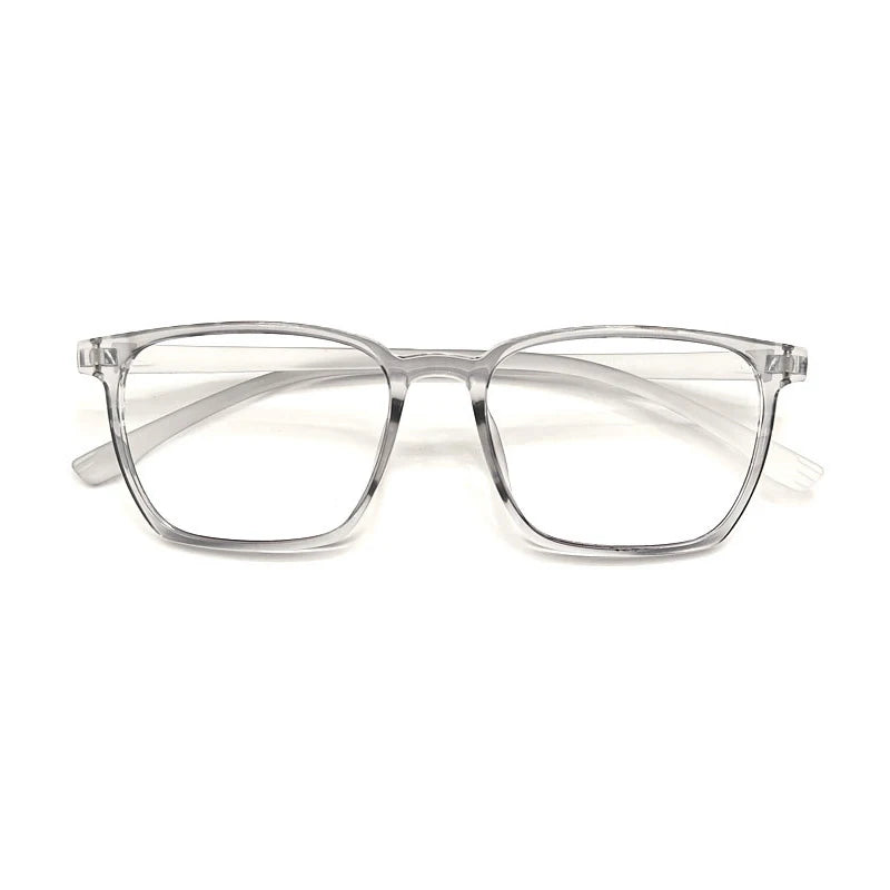 Kocolior Unisex Full Rim Square Tr 90 Acetate Hyperopic Reading Glasses 7120 Reading Glasses Kocolior Gray 0 