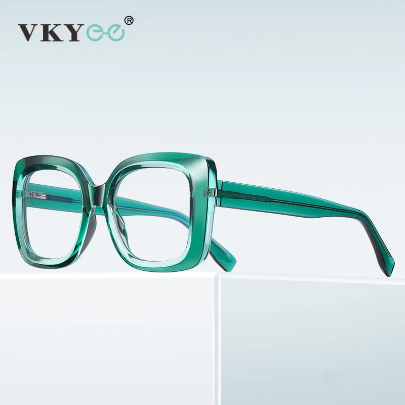 Vicky Women's Full Rim Large Square Tr 90 Alloy Reading Glasses 2171 Reading Glasses Vicky   