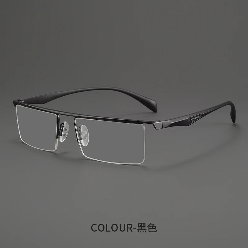 Bclear Unisex Semi Rim Square Alloy Eyeglasses MY-P8332
