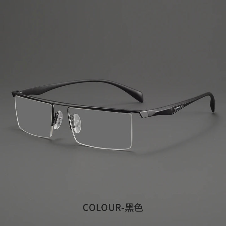 Bclear Unisex Semi Rim Square Alloy Eyeglasses MY-P8332