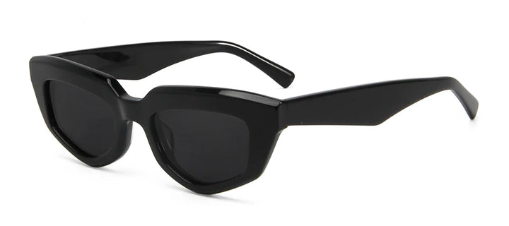 Esnbie Women's Full Rim Oval Brow Line Acetate Sunglasses 230151