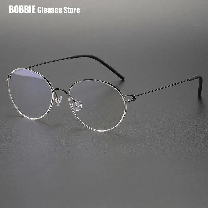Bobbie 175343 Women’s Screwless Full Rim Oval Titanium Frames FuzWeb