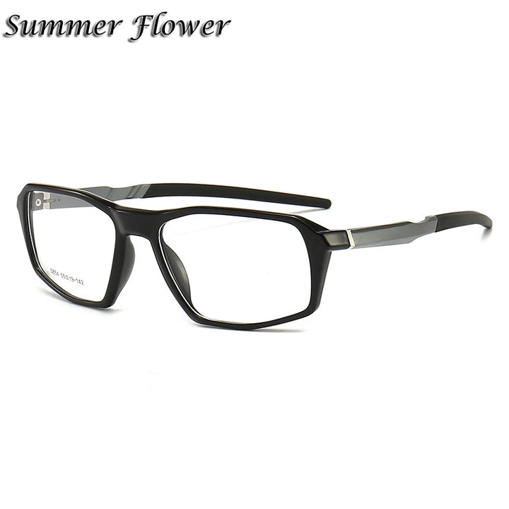 Summer Flower Men's Full Rim Square Tr 90 Aluminum Sport Eyeglasses 85854