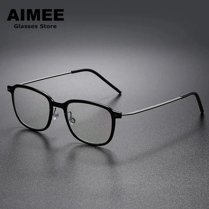 Aimee Women's Full Rim Square Titanium Acetate Eyeglasses 26510