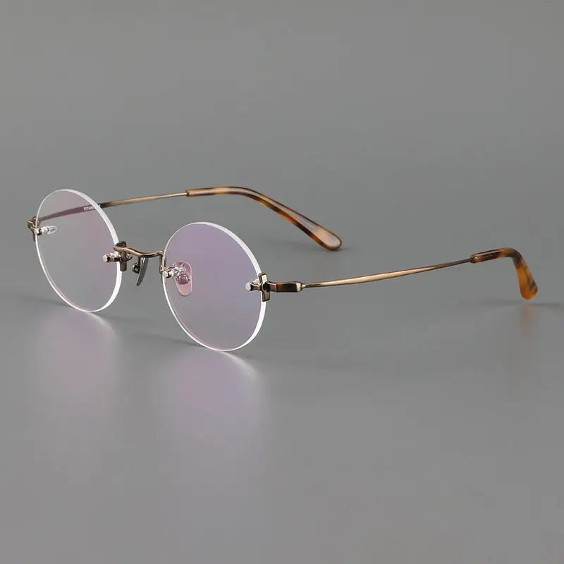 Blackmask Unisex Rimless Round Titanium Eyeglasses BM-KM272