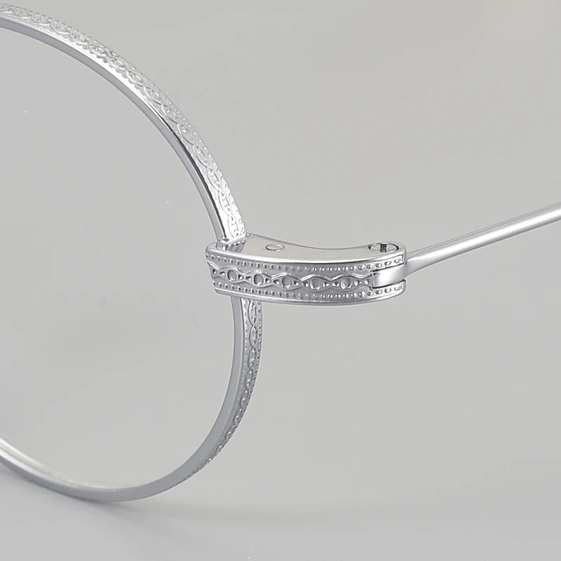Muzz 684R men's small round titanium prescription eyeglasses — view 7