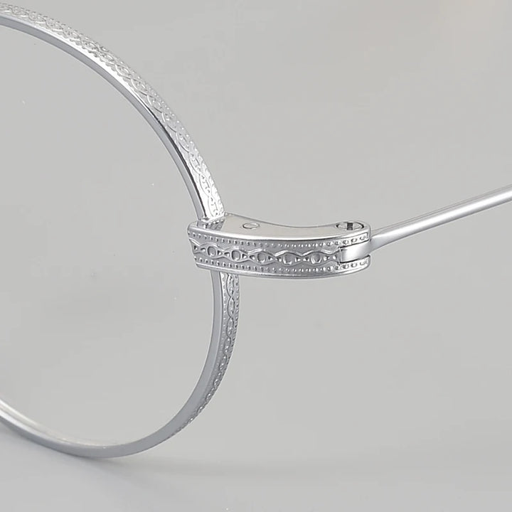 Muzz 684R men's small round titanium prescription eyeglasses — view 7