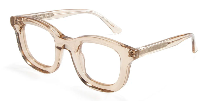 Esnbie Unisex Full Rim Round Square Thick Acetate Eyeglasses 23004