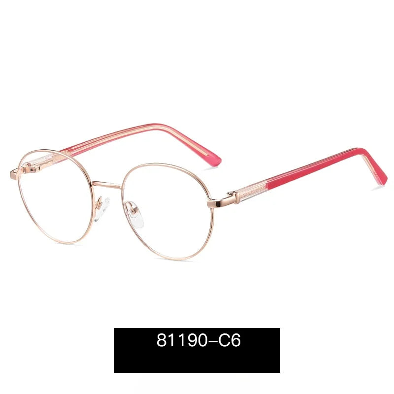 Momoja Unisex Youth's Full Rim Round Alloy Eyeglasses 81190