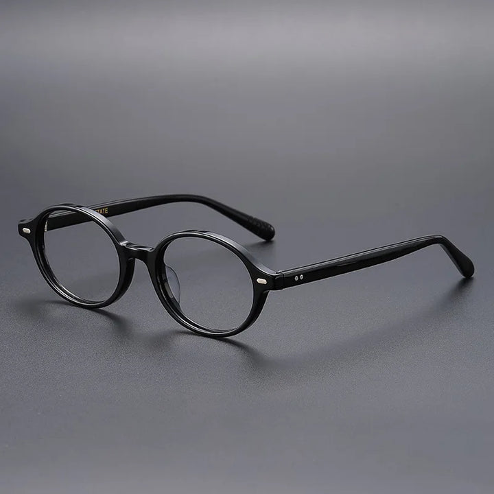 Momoja Unisex Full Rim Round Acetate Eyeglasses 78046