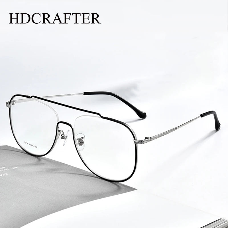 Hdcrafter Unisex Full Rim Square Alloy Eyeglasses 2318 Full Rim Hdcrafter Eyeglasses   