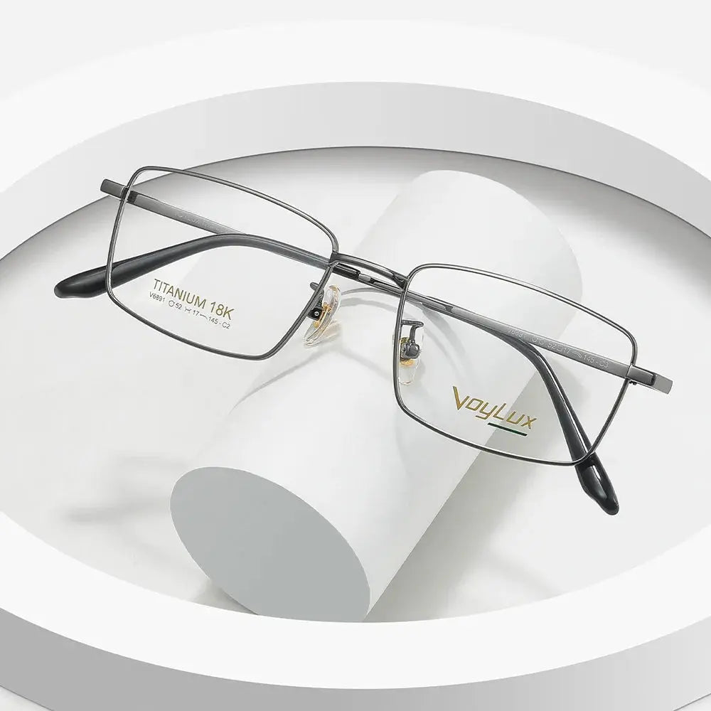 Gmei 689122 Women's Full Rim Square Titanium Frames FuzWeb