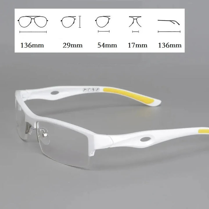 Cubojue Women's Semi Rim Square Tr 90 Titanium Reading Glasses 54136