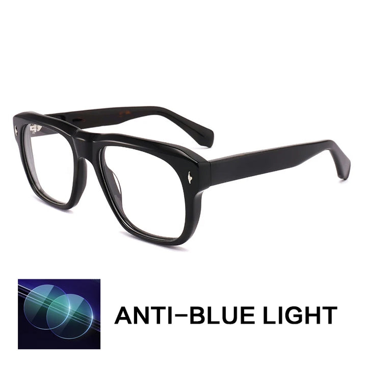 Gatenac Unisex Full Rim Square Acetate Reading Glasses 882225