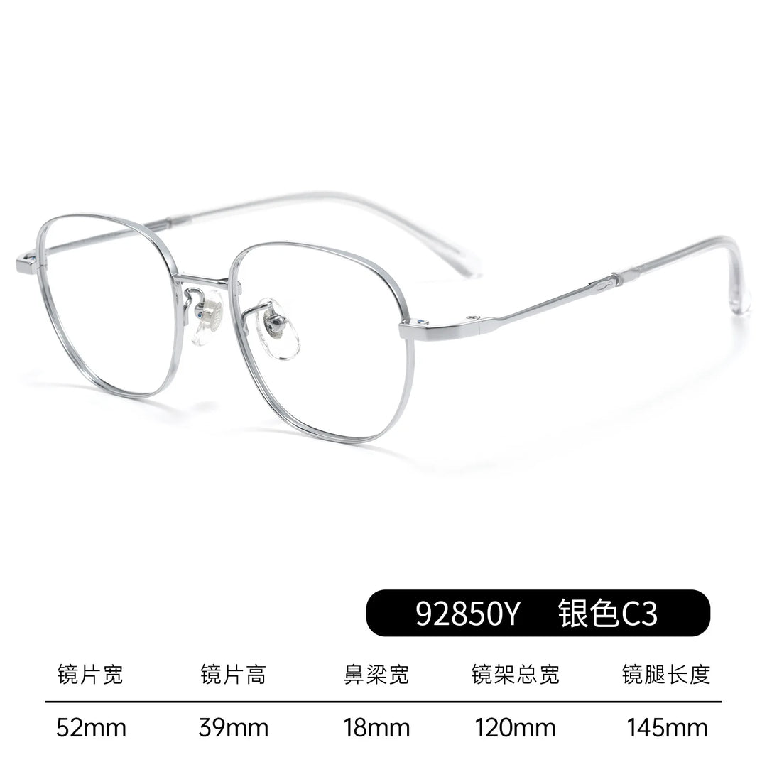 Bclear Unisex Full Rim Round Titanium Eyeglasses BSF-92850Y