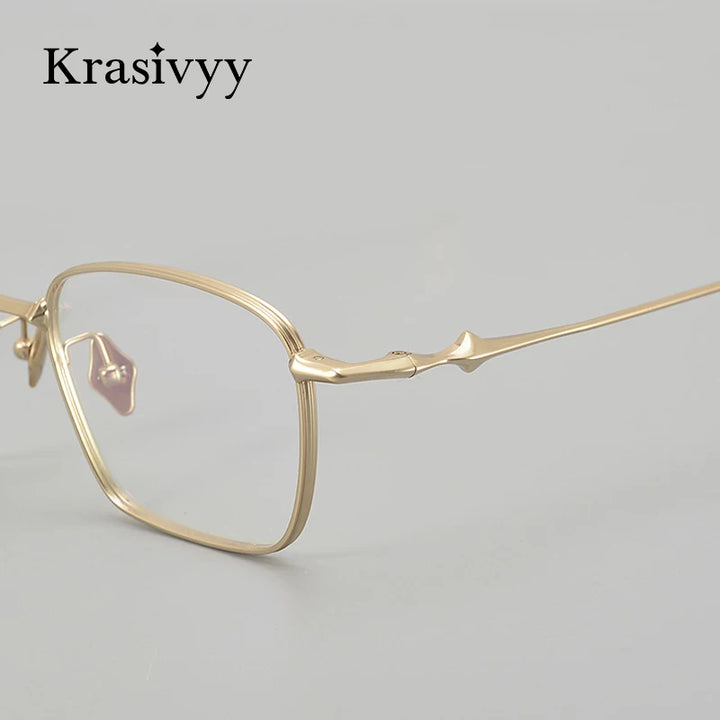 Krasivyy Men's Full Rim Square Titanium Eyeglasses A0201 Full Rim Krasivyy   