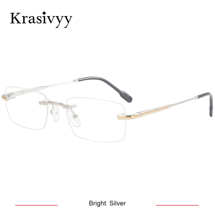 Krasivyy Women's Rimless Square Titanium Eyeglasses 650028