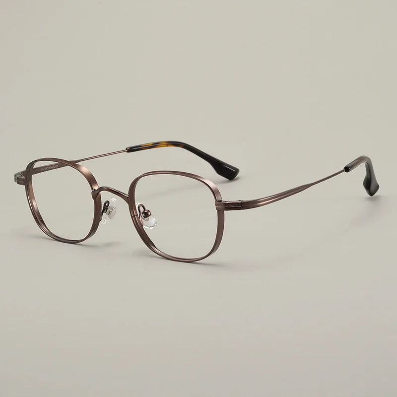 Black Mask Unisex Full Rim Oval Square Titanium Eyeglasses 310520