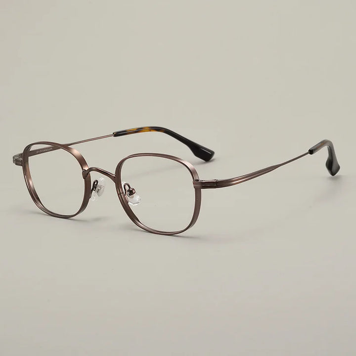 Black Mask Unisex Full Rim Oval Square Titanium Eyeglasses 310520