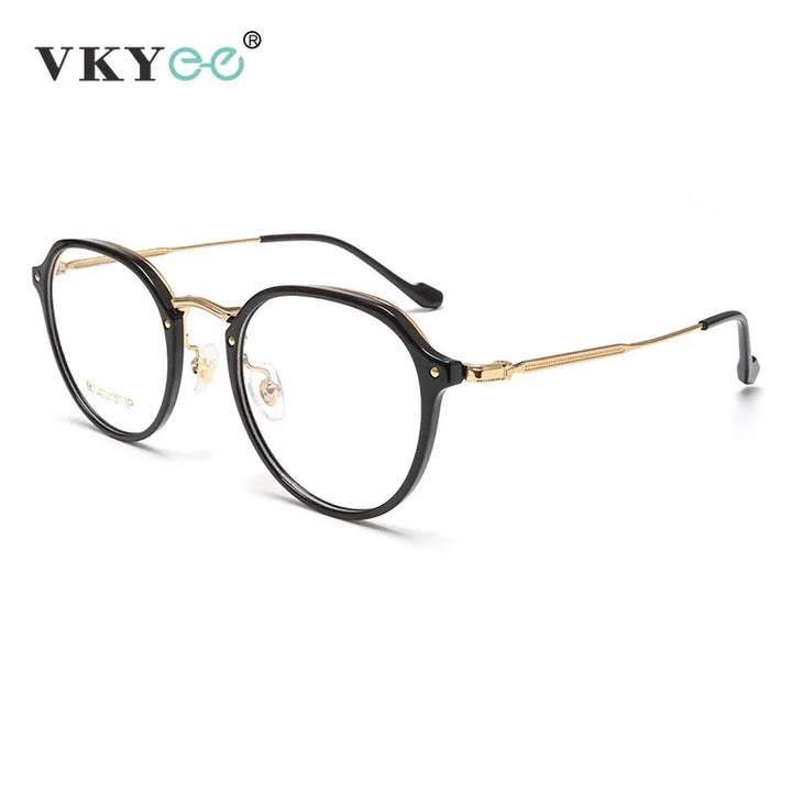 Vicky Unisex Full Rim Flat Top Round Tr 90 Titanium Reading Glasses 50111 Reading Glasses Vicky