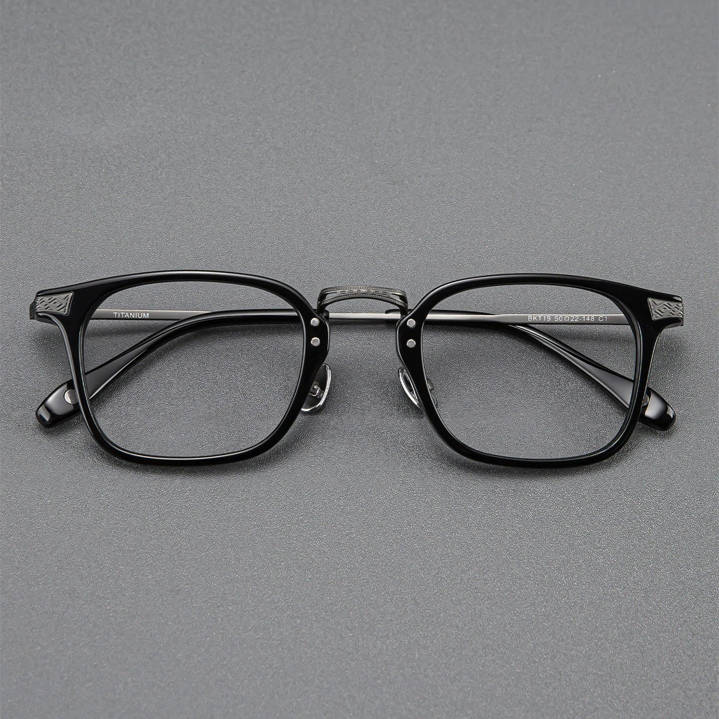 Black Mask Unisex Full Rim Square Acetate Eyeglasses BM-BKT19 - view 3