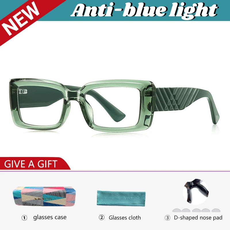 Vicky Women's Full Rim Rectangle Tr 90 Titanium Eyeglasses Unisex 512247