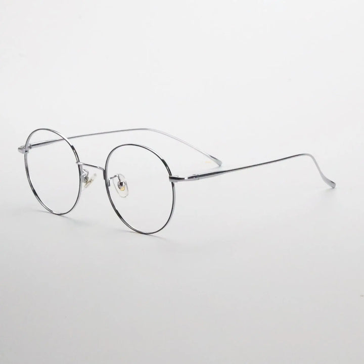 Yimaruili Unisex Full Rim Round Pure Titanium Eyeglasses 177575 — view 5 | Yimaruili at FuzWeb