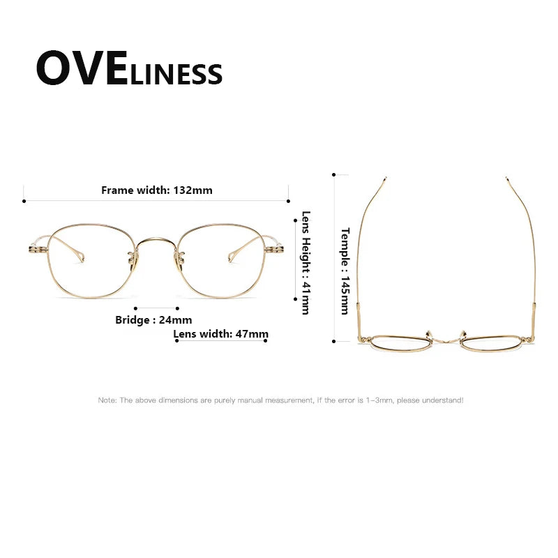 Oveliness Women's Full Rim Oval Square Titanium Eyeglasses 65807