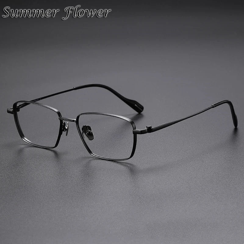 Summer Flower Women's Full Rim Polygon Square Titanium Eyeglasses 81016