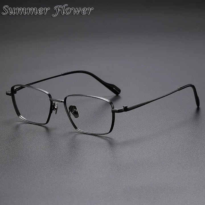 Summer Flower Women's Full Rim Polygon Square Titanium Eyeglasses 81016
