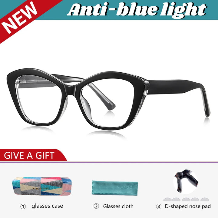 Vicky Women's Full Rim Square Tr 90 Titanium Reading Glasses 97048