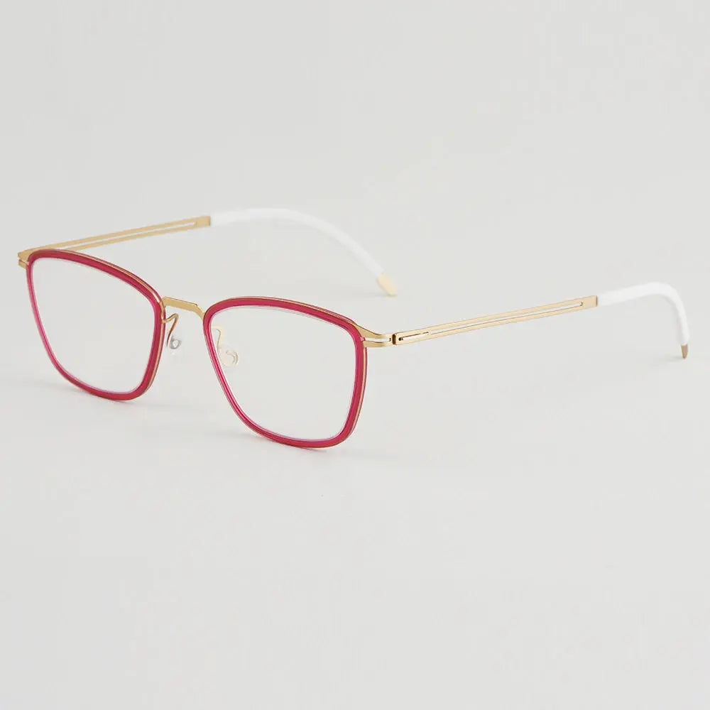 Bobbie 467652 Women’s Screwless Full Rim Square Titanium Frames FuzWeb