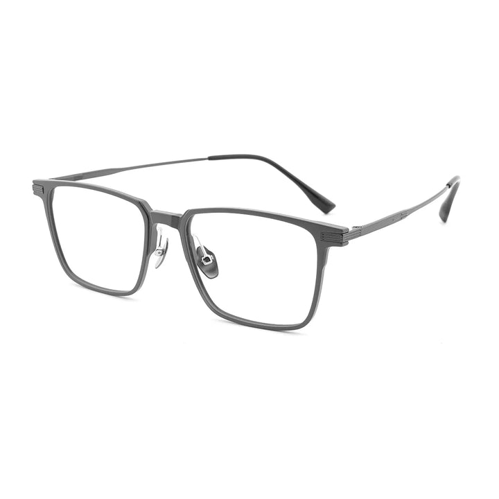 KatKani Unisex Full Rim Square Aluminum Titanium Alloy Eyeglasses 96805 Full Rim KatKani Eyeglasses   