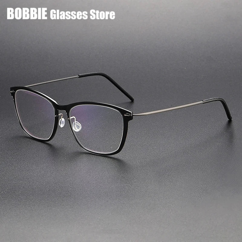 Bobbie Women's Full Rim Square Acetate Titanium Eyeglasses 652579