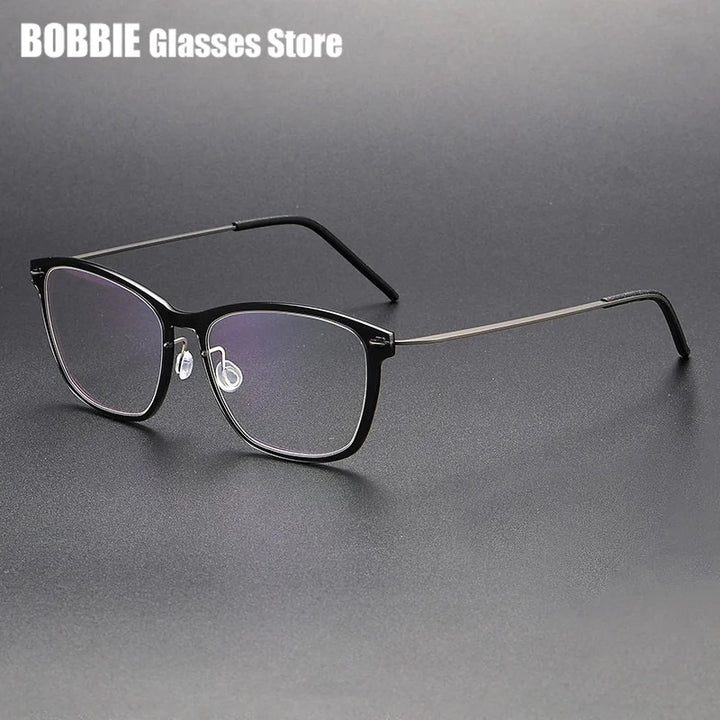 Bobbie Women's Full Rim Square Acetate Titanium Eyeglasses 652579