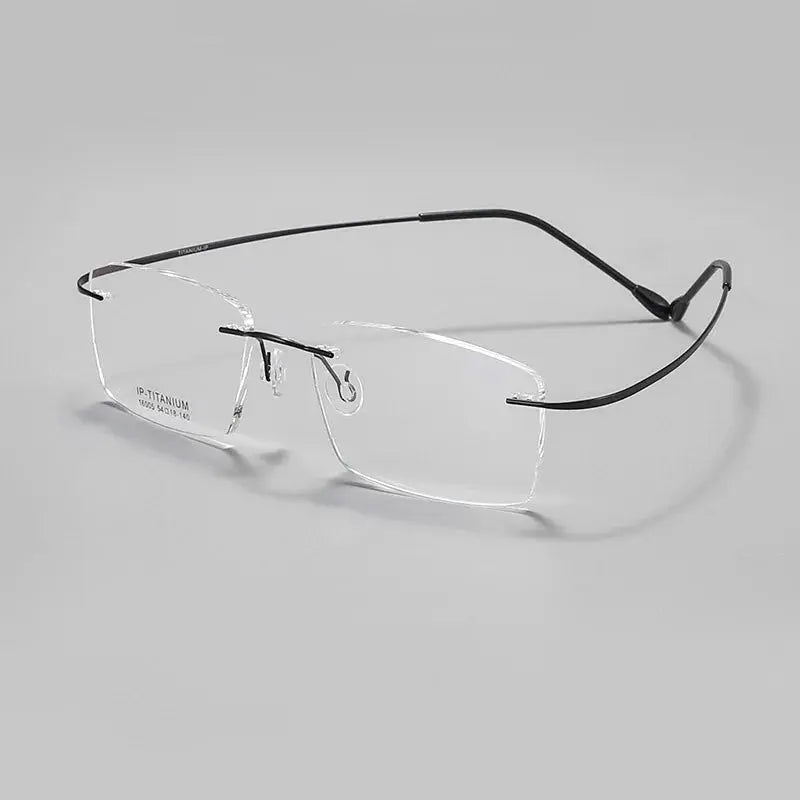 Gmei 160029 Unisex Rimless Square Hingeless Titanium Frames FuzWeb