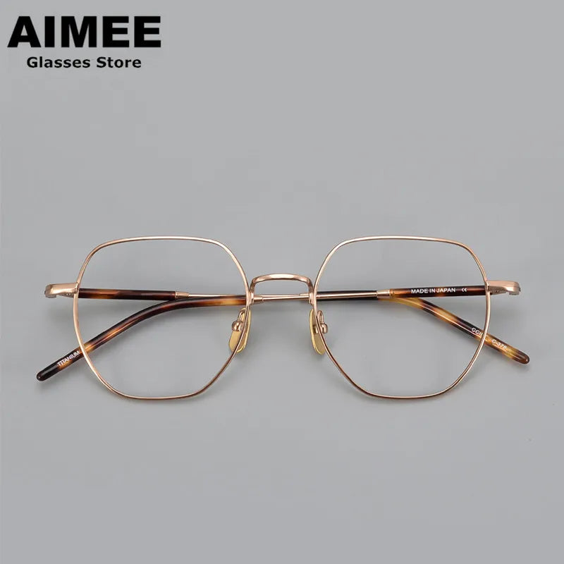 Aimee Unisex Full Rim Oval Square Titanium Eyeglasses 23339 Full Rim Aimee   