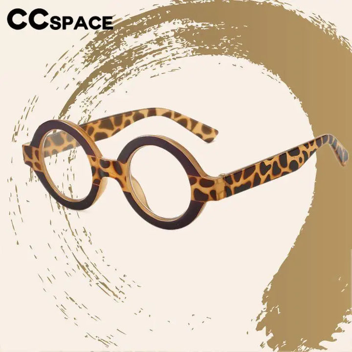 CCspace Women's Full Rim Round Thick Polycarbonate Reading Glasses 57557 Reading Glasses CCSpace   