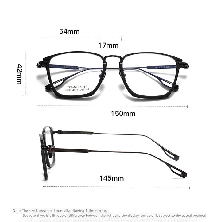 Aimee Unisex Full Rim Square Titanium Acetate Eyeglasses 21015 Full Rim Aimee   