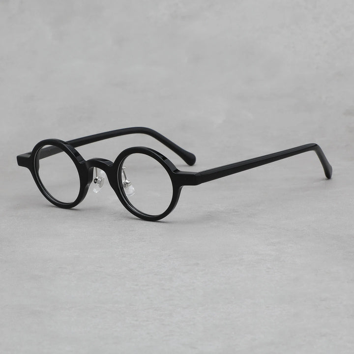 Black Mask Unisex Full Rim Round Acetate Eyeglasses BM-98650