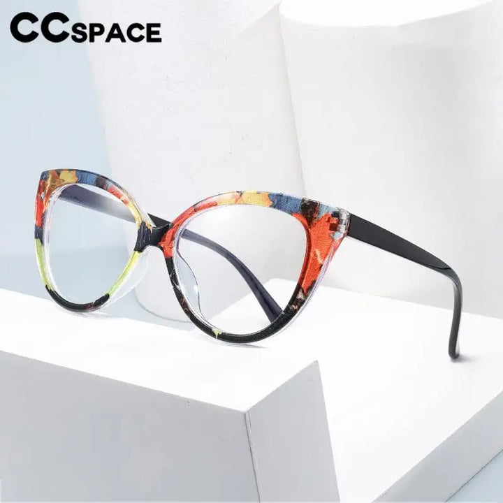 CCspace Women's Full Rim Cat Eye Tr 90 Titanium Reading Glasses R57566 Reading Glasses CCSpace   