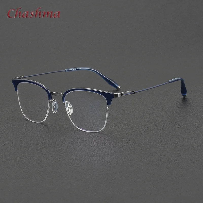 Chashma Ochki Women's Full Rim Square Acetate Titanium Eyeglasses 802506