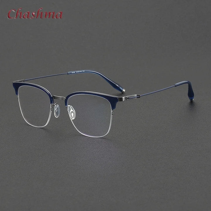 Chashma Ochki Women's Full Rim Square Acetate Titanium Eyeglasses 802506