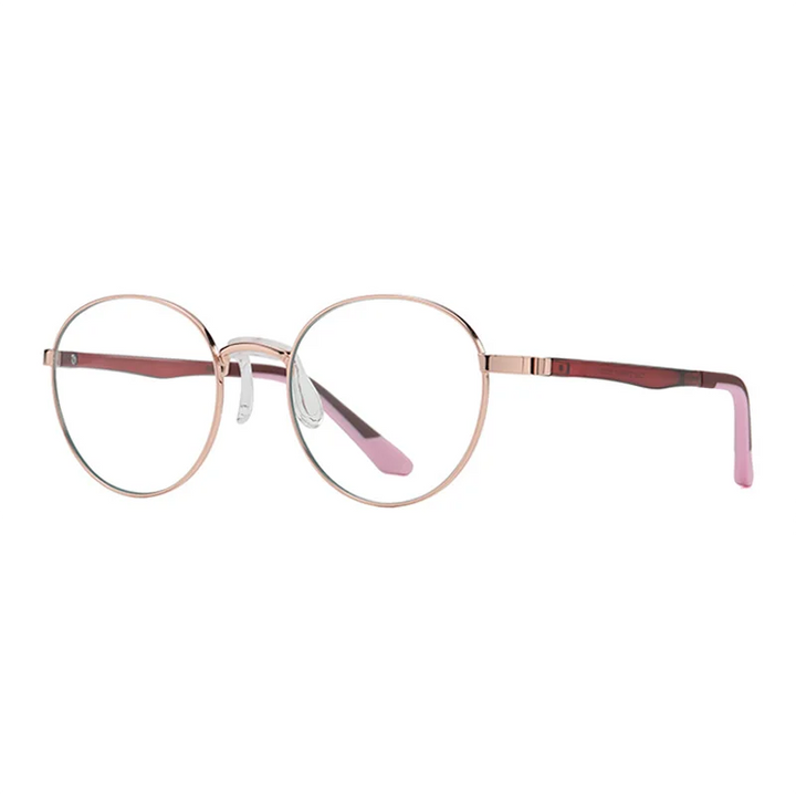 Ralferty Women's Full Rim Small Round Oval Alloy Eyeglasses R842 Full Rim Ralferty C11 Gold Red CHINA 