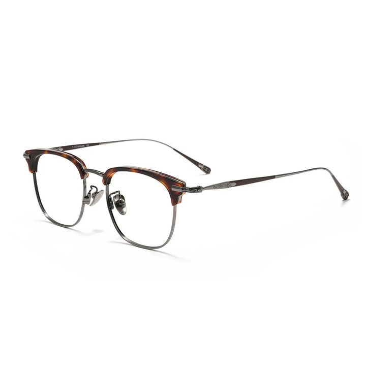 Black Mask Unisex Full RIm Square Titanium Acetate Eyeglasses 380901
