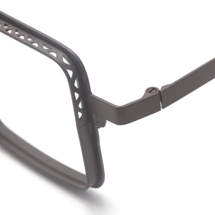 Muzz 23234 men's small square alloy prescription eyeglasses — view 12